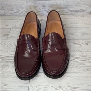 J. Crew Maroon Leather Loafers